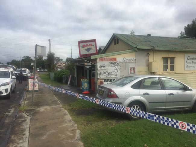 Carmichael's Corner Store at Wyong where Mr Van Meeteren was stabbed.