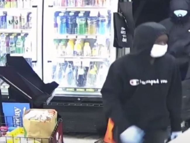 Five masked thieves have allegedly stormed a supermarket in Melbourne’s north-east., , The gang of thieves pushed workers out of the way as they entered an IGA in Macleod at about 7.20pm last night. Picture: 7 News