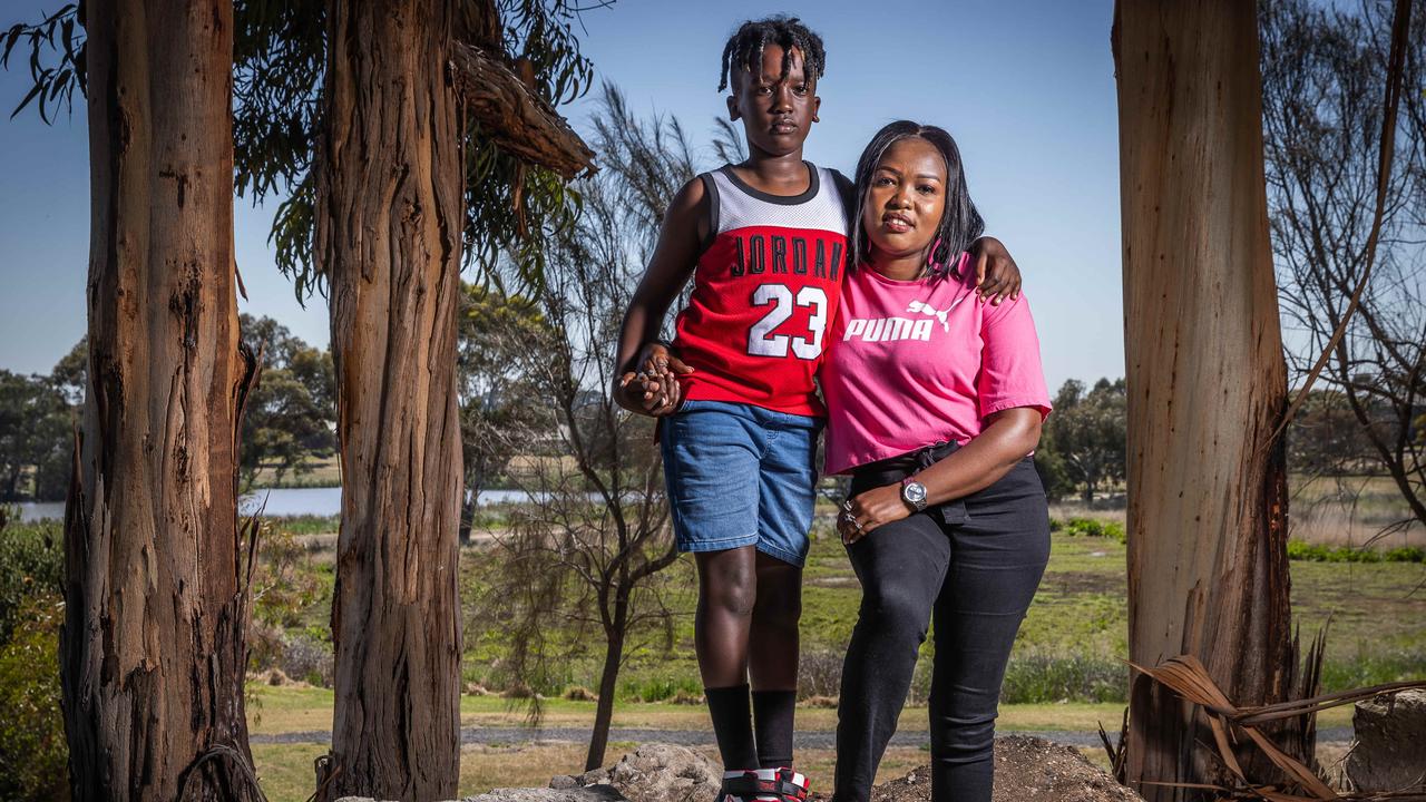 Winnie de Silva and son Leon are still recovering after surviving the Gold Coast helicopter crash almost a year ago. Picture: Jake Nowakowski