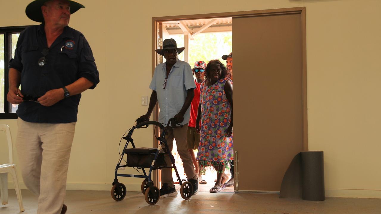 Anindilyakwa Land Council chair Tony Wurramarrba during the site tour of the Anindilyakwa Healing Centre, Groote Eylandt on Friday February 2. Picture: Zizi Averill