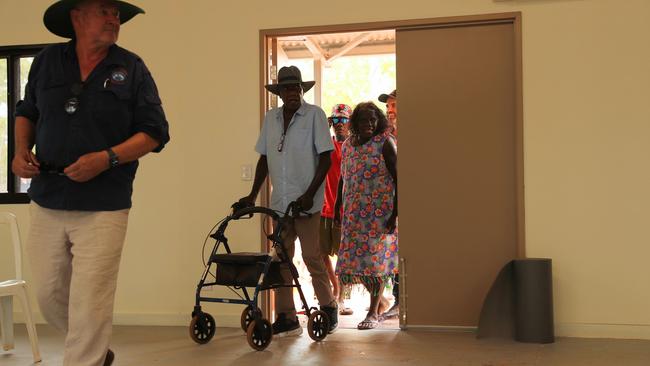 Anindilyakwa Land Council chair Tony Wurramarrba during the site tour of the Anindilyakwa Healing Centre, Groote Eylandt on Friday February 2. Picture: Zizi Averill