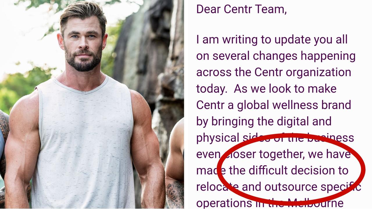 Chris Hemsworth’s Fitness App Centr Axes Australian Jobs | The Advertiser