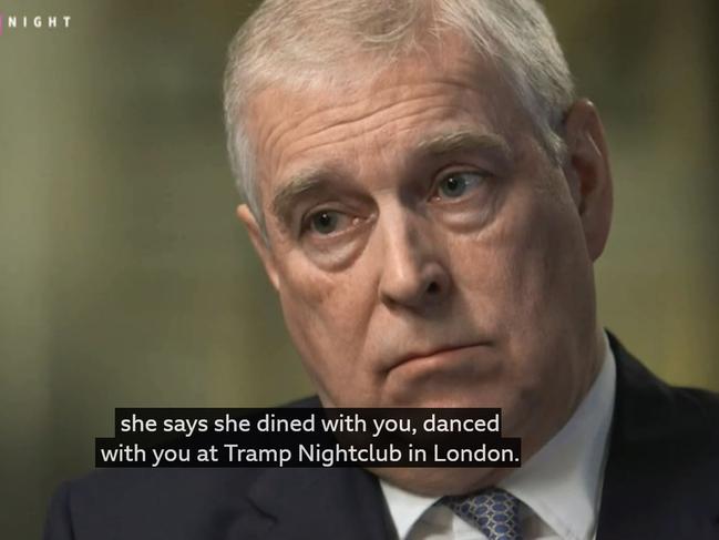 BBC Newsnight's Emily Maitlis interviews Prince Andrew over his friendship with Jeffrey Epstein. Source: BBC