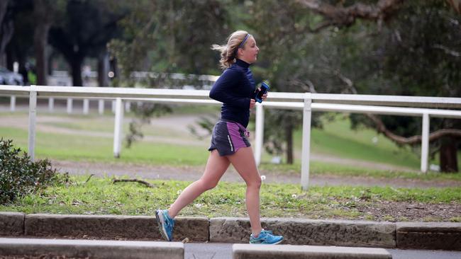 A jogger at Centennial Park. Picture: Craig Wilson