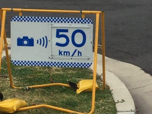 Mobile speed camera warning signs which make drivers aware that they are approaching  a camera vehicle will cease to be used in NSW. Supplied