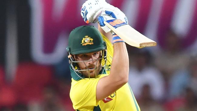 Aaron Finch found form but it couldn’t save the Aussies from defeat.