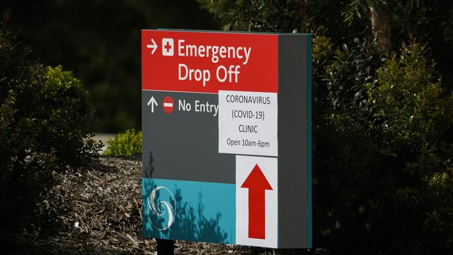 Northern Beaches Hospital has a new coronavirus clinic. Photo: Tim Pascoe