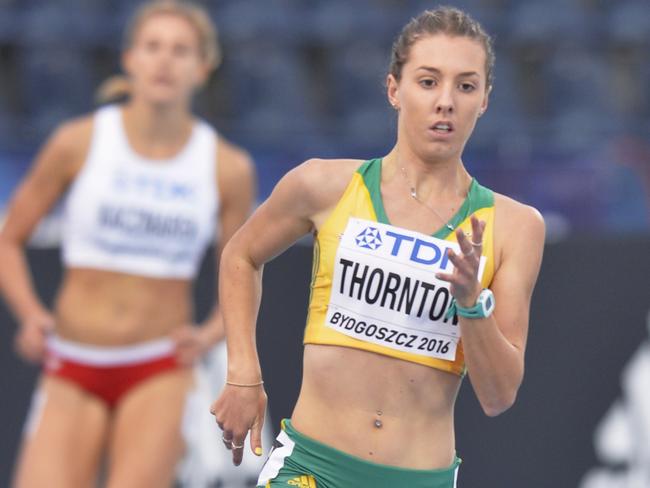 Thornton in action during the IAAF World U20 Championships.