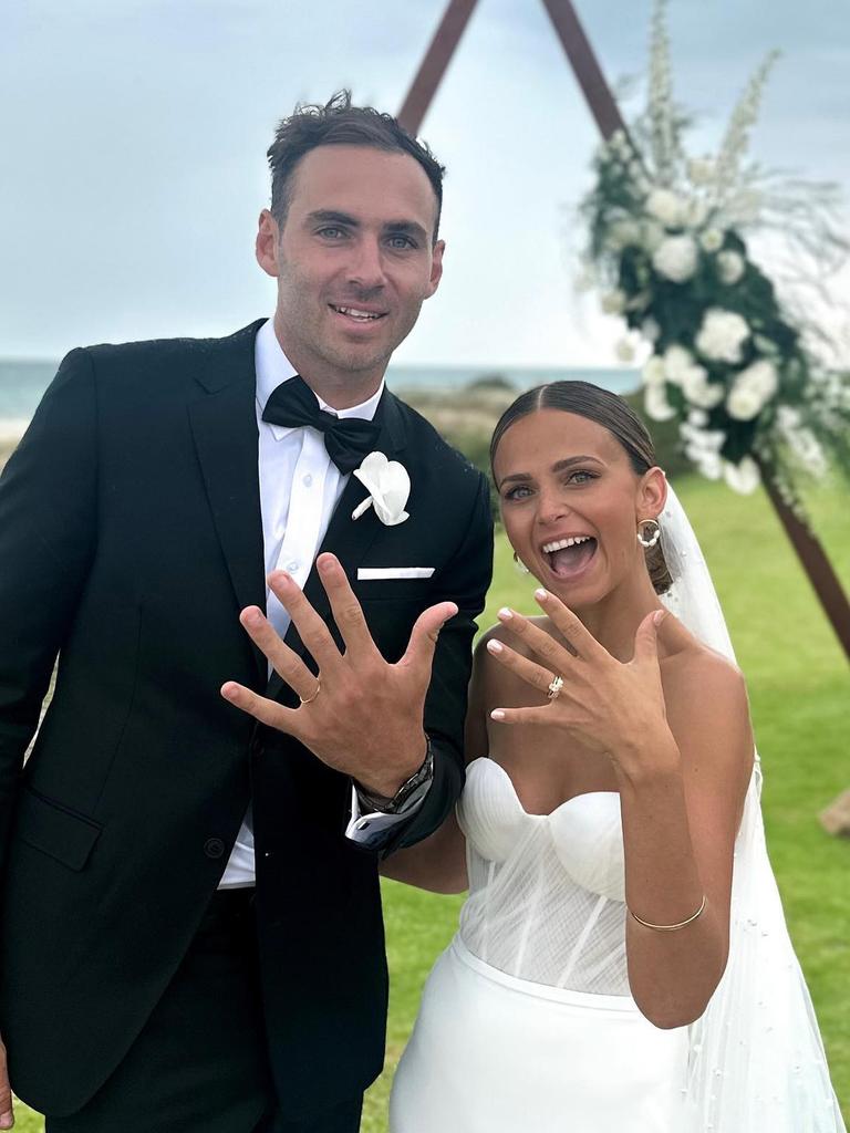 Jeremy and Kellie tied the knot in a surprise wedding. Picture: @kelliefinlayson_ /Instagram