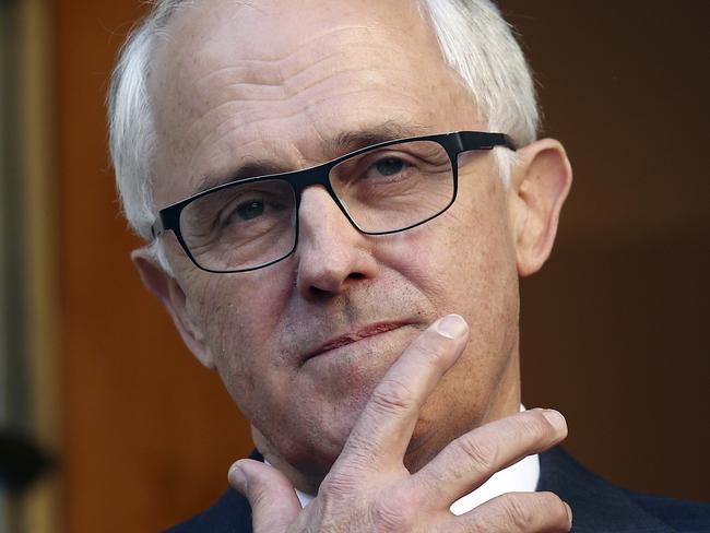 Australia Prime Minister Malcolm Turnbull gestures as he announces his new cabinet during a press conference at Parliament House in Canberra, Australia, Sunday, Sept. 20, 2015. Turnbull announced sweeping changes to his first Cabinet and promoted more women from two to five, including Australia’s first female Defense Minister Marise Payne. (AP Photo/Rob Griffith)