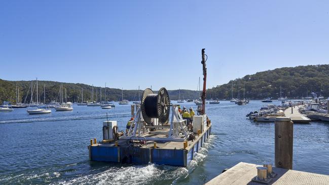 Installation of submarine cable between Church Point and Scotland Island NSW