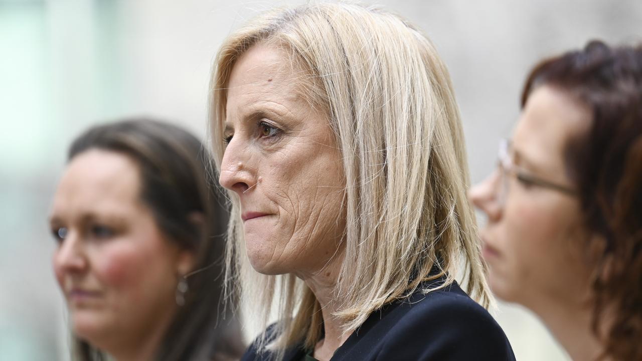 Minister for Women Katy Gallagher said women shouldn’t be subjected to a ‘motherhood penalty’ when they take time off work to have children. Picture: NewsWire/ Martin Ollman