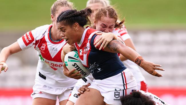 Sarah Togatuki is free to play in the NRLW grand final. Picture: Brett Hemmings/Getty Images