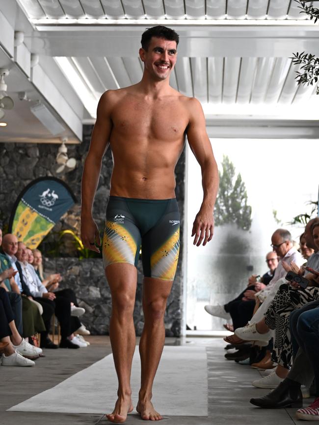 Olympic swimmer Tommy Neill walked the runway during the event. Picture: Dan Peled / NCA NewsWire