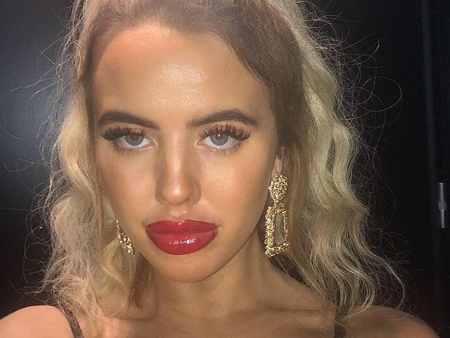 British stripper Anna Charlesworth, 19, was charged with reckless property damage after she tried to break through a glass security door when she got trapped in a Cronulla unit block. Picture: Instagram (instagram.com/anna__rachel)