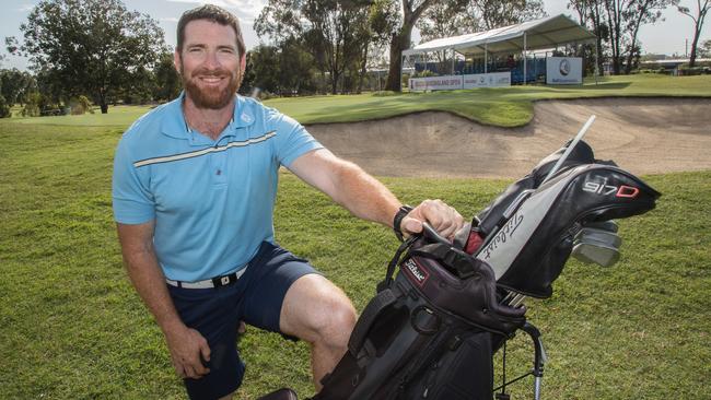 AFL great Jason Akermanis turning his sporting skills to golf. Picture: David Kapernick