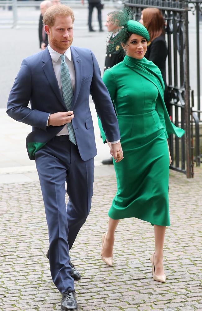 Prince Harry, Duke of Sussex and Meghan, Duchess of Sussex attends the Commonwealth Day Service 2020 on March 9 in London. Picture: Chris Jackson/Getty Images