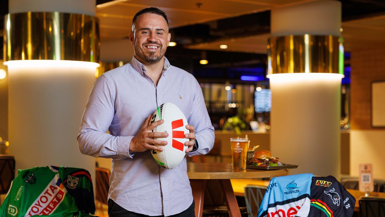 Former NRL player Josh Reynolds at Bankstown Sports Club. Picture: Justin Lloyd.