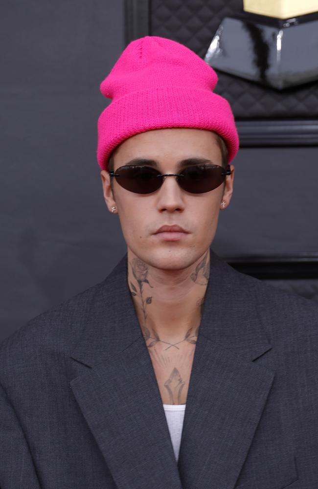 A beanie on a red carpet? Only Justin Bieber could get away with it. Picture: Getty