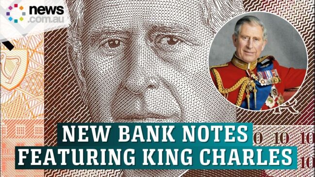 King Charles inspects new bank notes with his image