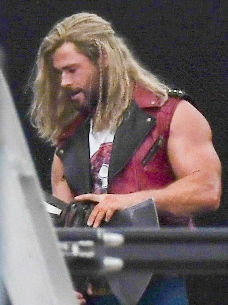 Chris Hemsworth as Thor on the Sydney set of Thor: Love and Thunder. Picture: Media Mode