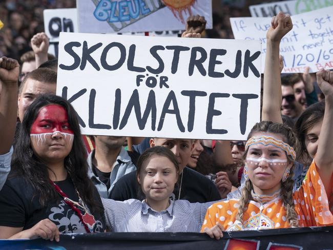 Swedish activist and student Greta Thunberg at the Climate Strike in Montreal last month. Picture: AP