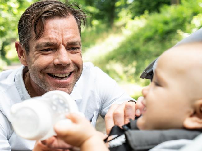 HOLD FOR WEEKEND HERALD SUN. Cadel Evans for Weekend magazine. Pictured in Switzerland with his family.  Photo credit: Memories.com.au