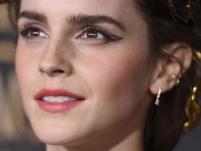 FILE - In this March 2, 2017, file photo, Emma Watson arrives at the world premiere of "Beauty and the Beast" at the El Capitan Theatre in Los Angeles. Watson told The Associated Press on March 4, 2017, that critics who claimed her recent photoshoot for Vanity Fair betrayed her feminist ideals have "a fundamental and complete misunderstanding of what feminism is." (Photo by Jordan Strauss/Invision/AP, File)