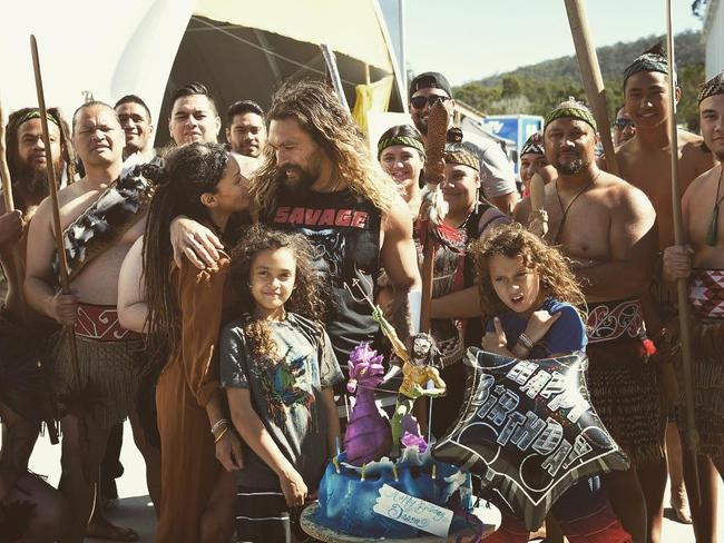 Jason Momoa on the set of Aquaman. Picture: Instagram.