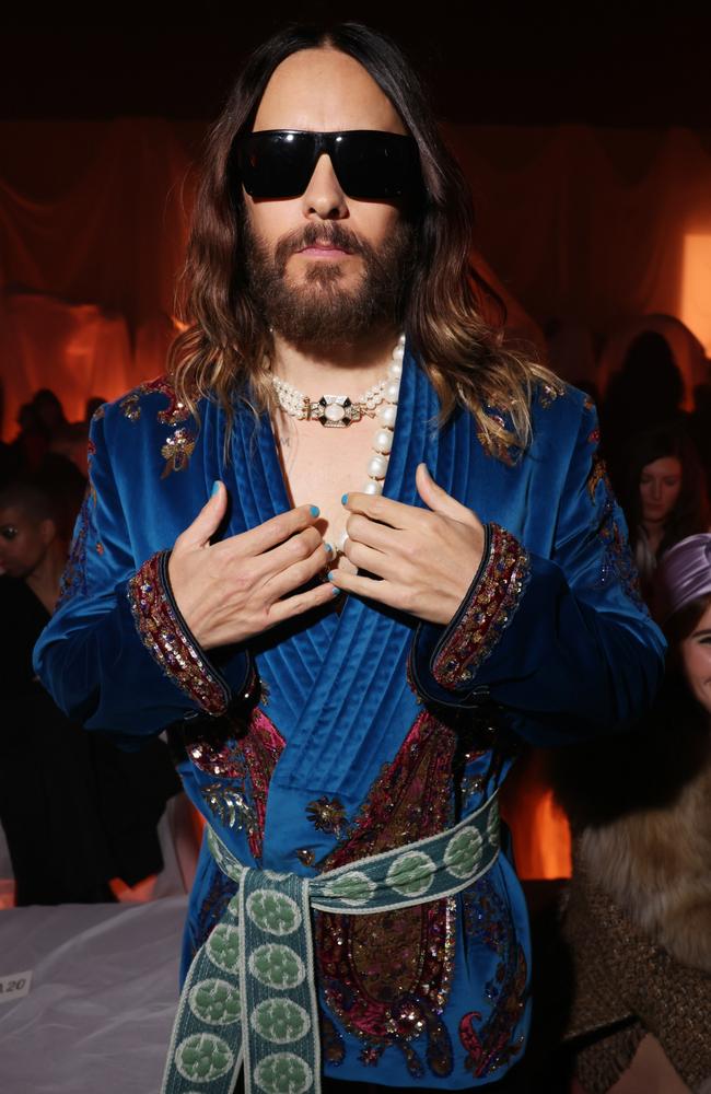 Diaz’s ex of many years ago, Jared Leto, was photographed being very Jared Leto at Paris Fashion Week. Picture: Victor Boyko/Getty Images for Valentino