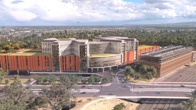 New artist impressions of the Women's and Children's Hospital planned at the Thebarton Barracks. Picture: SA Government.