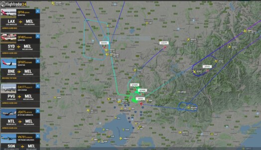 Air traffic and melbourne airport