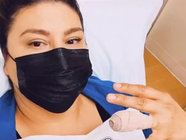 Grace Garcia contracted skn cancer after a manicure. Picture: Grace Garcia