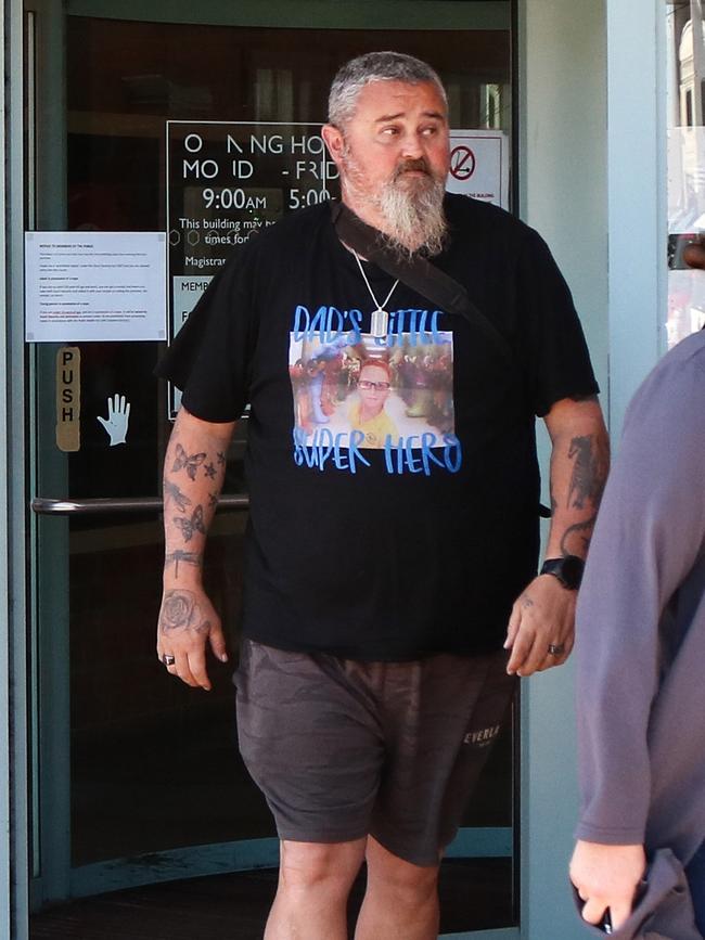 Anthony Dodt father of Peter Dodt leaves Devonport Magistrates Court. Trial into the jumping castle tragedy at Hillcrest Primary School in Devonport. Picture: Stephanie Dalton