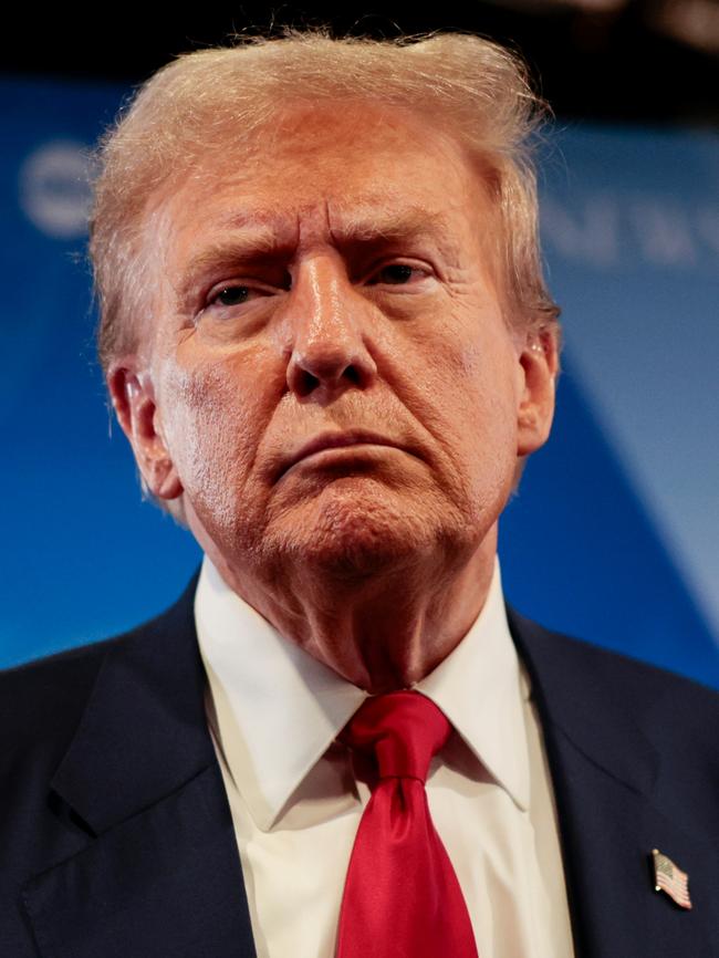 Donald Trump following the second presidential debate in Philadelphia. Picture: Getty Images