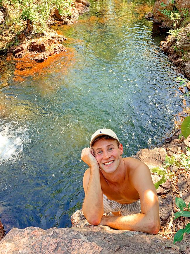 Tim Abbott at Buley Rockhole. Picture: Supplied/@worthlesstwink