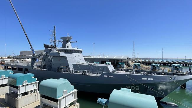 At ASC Osborne, the official launch of OPV Arafura. Picture Dean Martin