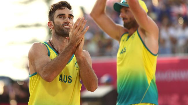 Damien Schumann and Chris McHugh. Picture: Getty Images.