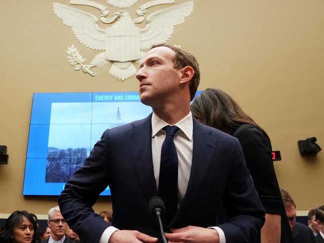 Facebook CEO Mark Zuckerberg arrives to testify before a House Energy and Commerce hearing. Picture: AP