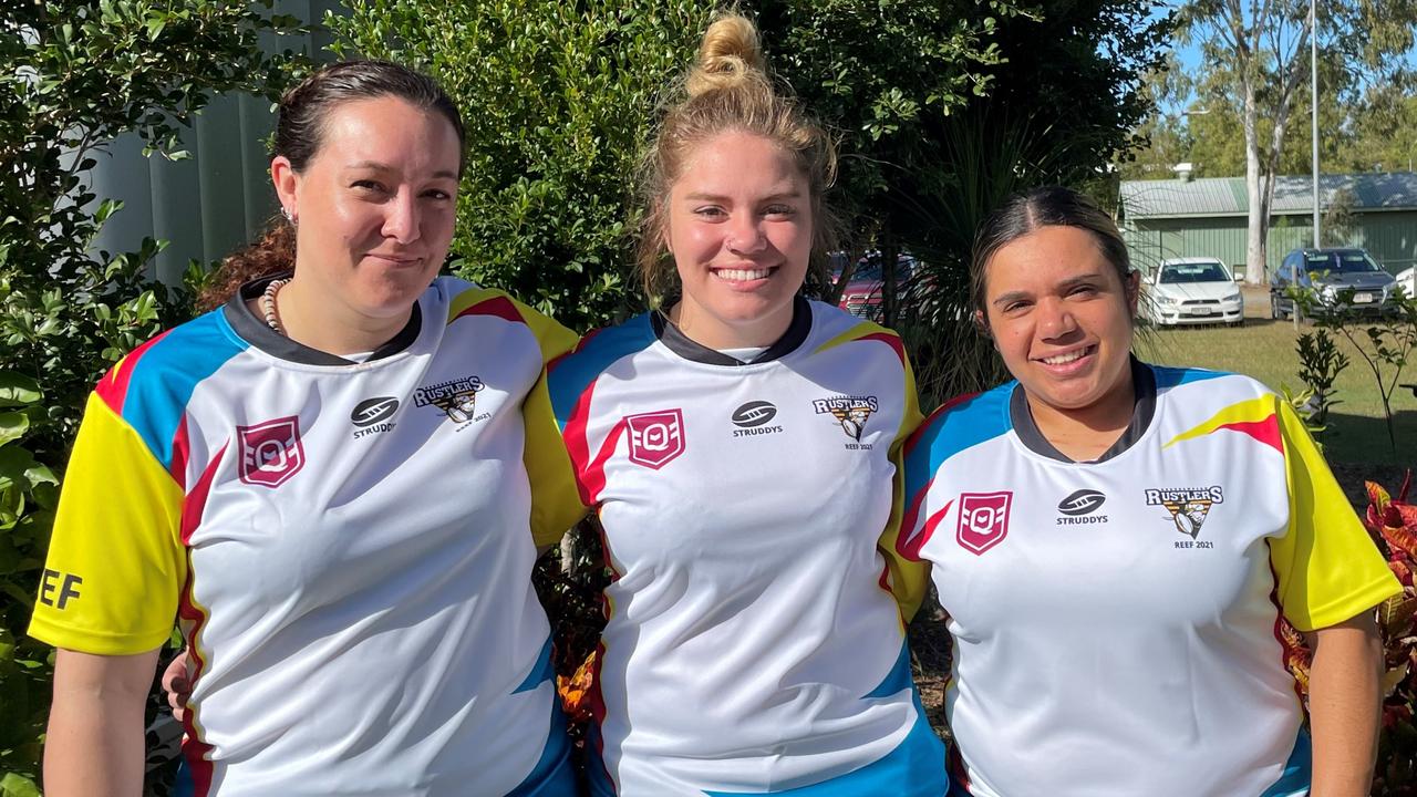 Jessica Mooney, Akayla McGuire and Amarah Shillingsworth will line up with the Reef women in Saturday night's clash with the Beef side.