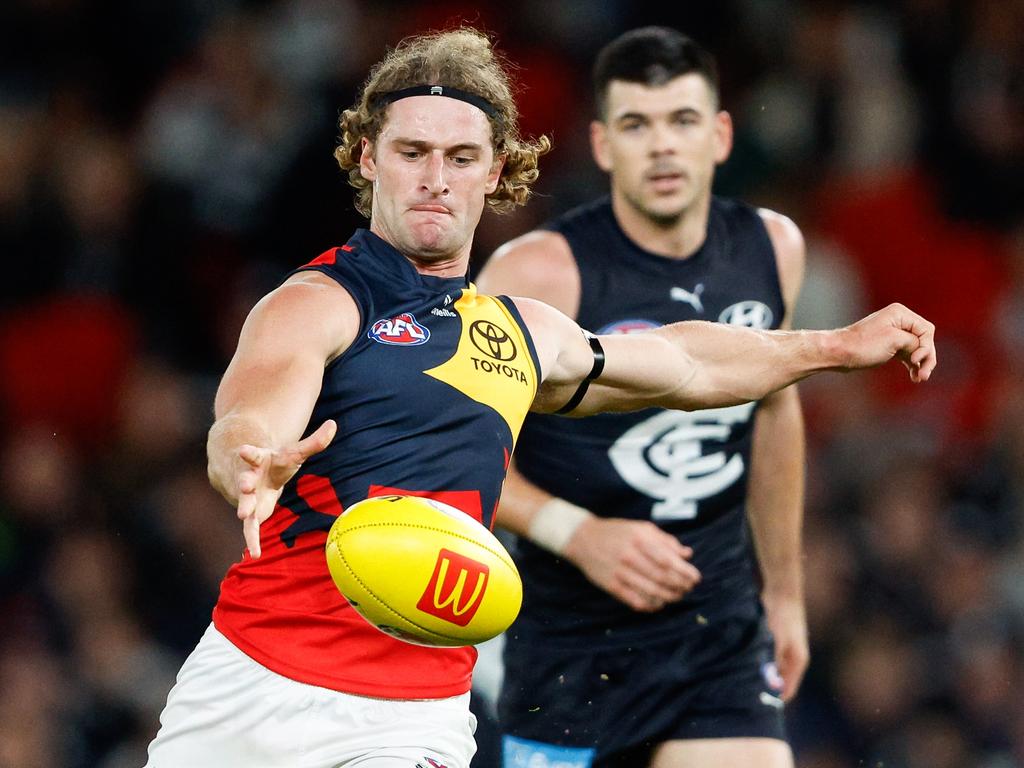 Sam Berry came on, kicked and won the game for the Crows in the final term. Picture: Dylan Burns/AFL Photos