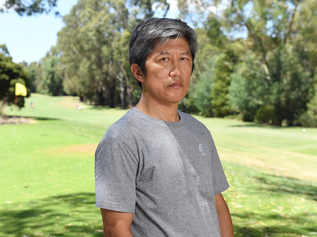 Won Joon Kang says his twilight round at Oakleigh public golf course turned dark quickly. Picture: Josie Hayden