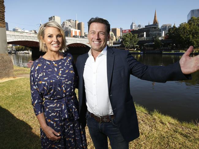 Georgie Gardner and Karl Stefanovic are faking it for the cameras. Picture: News Corp Australia