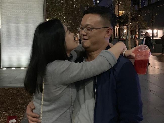 A photo Jessie Qin tendered to the court of her and Barry Wang. SHe asked him if he knew in this photo she loved him.  Court Supplied images