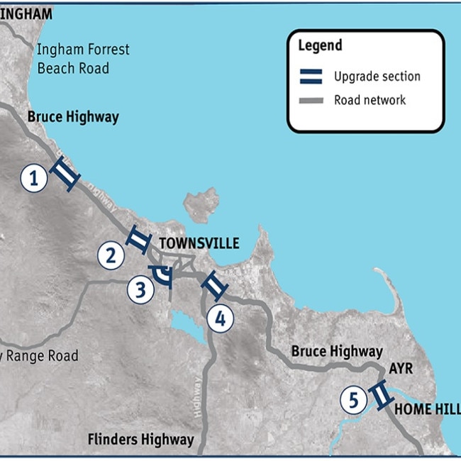 Several Bruce Highway safety and flood immunity projects after being carried out between Home Hill and Ingham. Picture: TMR.