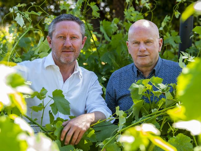 Clare Valley winemakers David Travers and Jeff Grosset - Picture: John Kruger