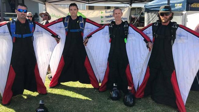Gary Scheepens, Travis Naughton, Darren McInerney and Liam Savage at the Barossa Air Show.