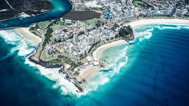 Snapper Rocks Coolangatta. Picture: Destination Gold Coast