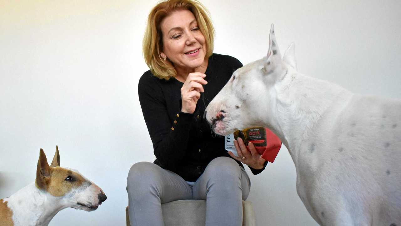 Diana Scott from Frontier Pets in Evans Head with her dogs Frankie and Jarjar. Picture: Susanna Freymark