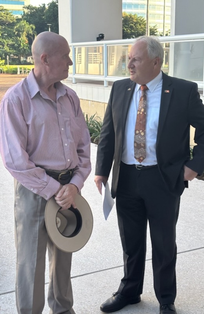 NT Health Minister Steve Edgington with Health Department chief executive Chris Hosking